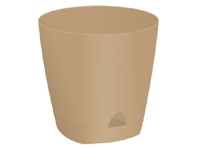 Горшок для цветов AMSTERDAM d140 с прикорневым поливом 1,35 л Молочный шоколад 6199/12